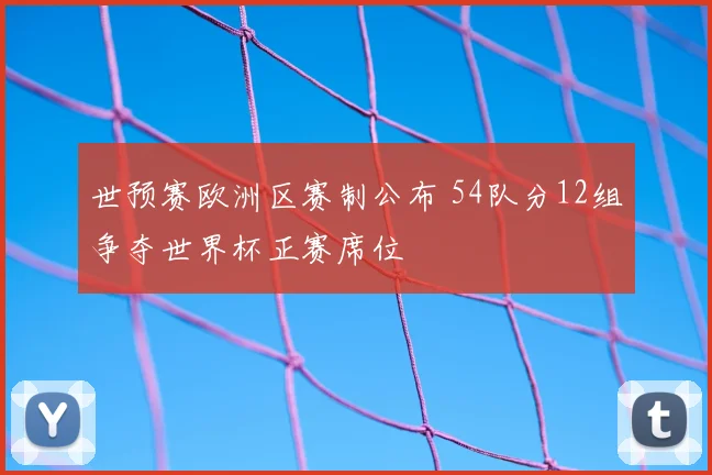 世预赛欧洲区赛制公布 54队分12组争夺世界杯正赛席位